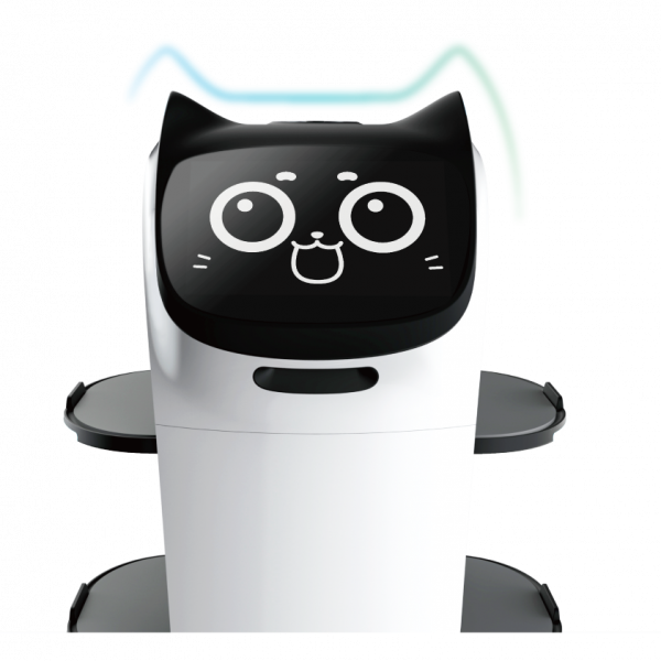 Servierroboter BellaBot obere Vorderansicht freigestellt