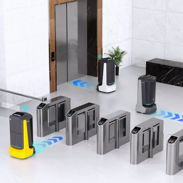 FlashBot Serviceroboter mit der Darstellung der Kommunikation